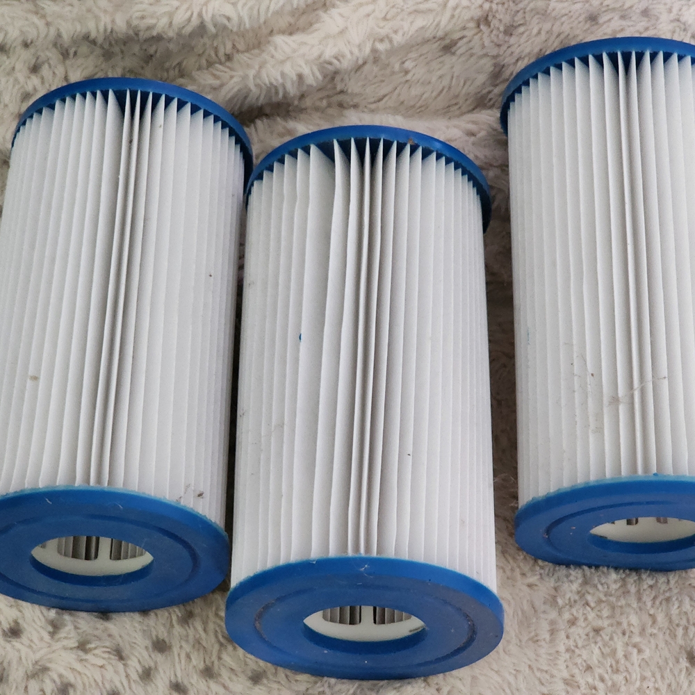 Universal Pleated Heavy-Duty Poly Sediment Blue and White Pool Filter Cartridges